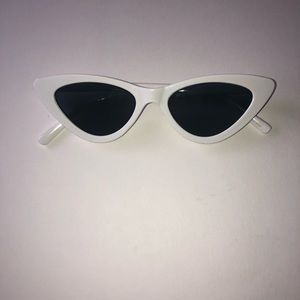 White cat eye sunglasses